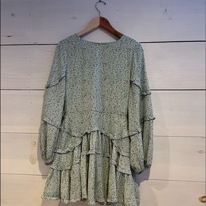 Green floral dress, brand is She + Sky, size small